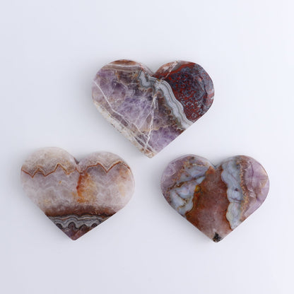 Amethyst Hearts Set of 3