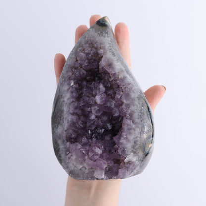 Uruguay Druzy Amethyst Flames Set of 4 - Expert Wholesale and Supplier of Wholesale Crystals & Bulk Gemstones, ["Amethyst","flames","Uruguay"]