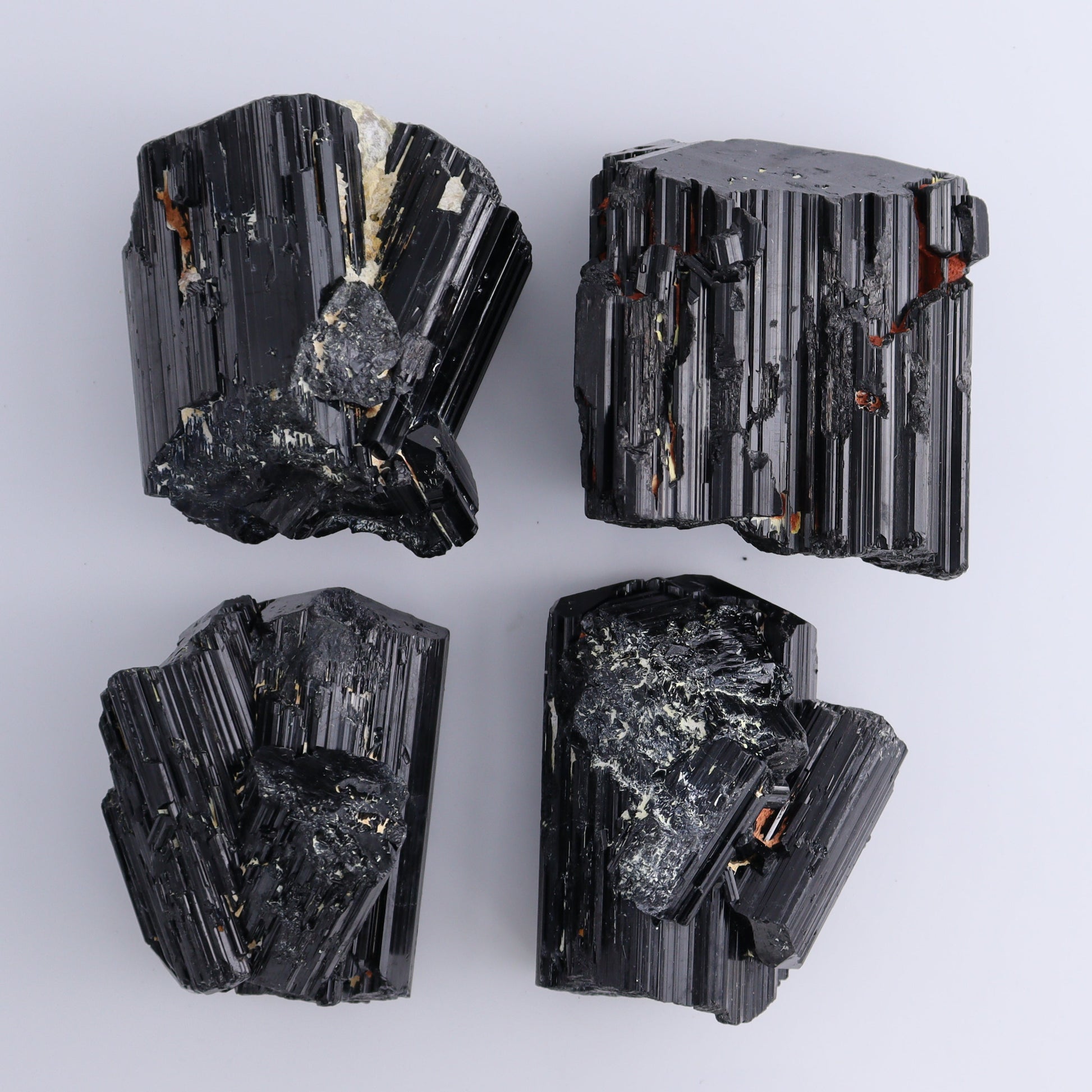 Black Tourmaline Roughs Set of 4 - Expert Wholesale and Supplier of Wholesale Crystals & Bulk Gemstones, ["Black Tourmaline","Madagascar","Rough","Tourmaline"]
