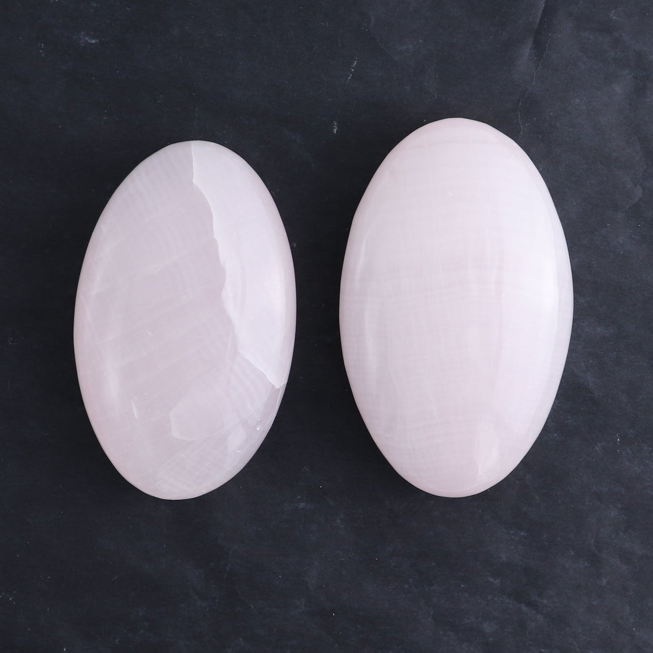 Pink Mangano Calcite Palm Stone Set of 6