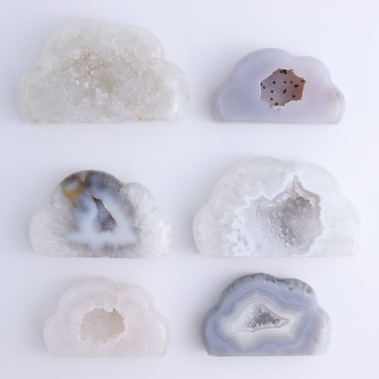Agate Clouds Set of 6 - Expert Wholesale and Supplier of Wholesale Crystals & Bulk Gemstones, ["Agate","Clouds"]