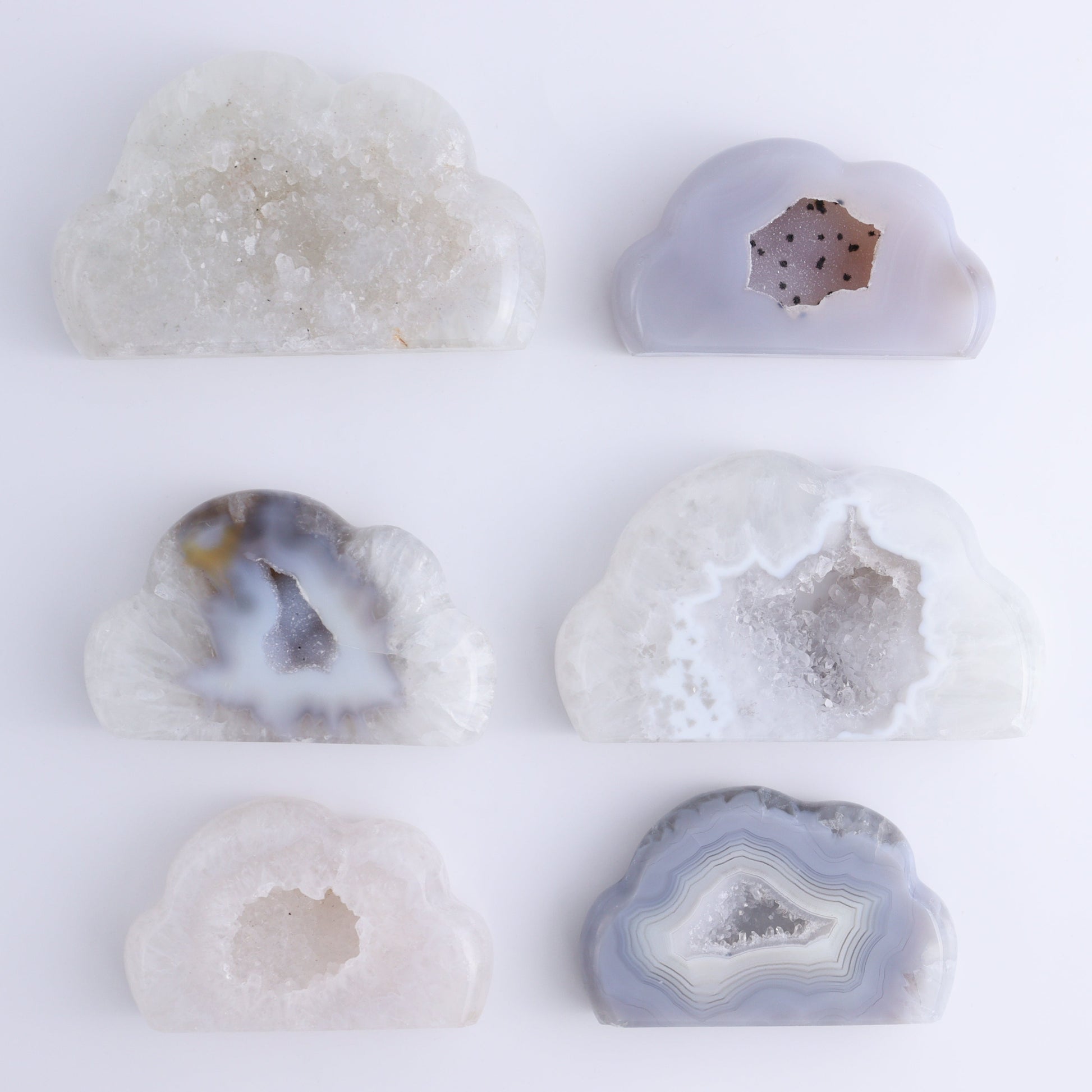 Agate Clouds Set of 6 - Expert Wholesale and Supplier of Wholesale Crystals & Bulk Gemstones, ["Agate","Clouds"]