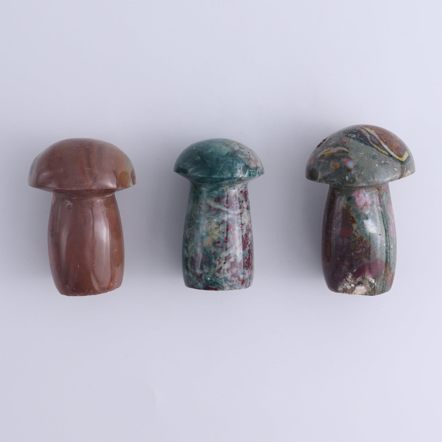 Ocean Jasper Mushrooms Set of 7 - Expert Wholesale and Supplier of Wholesale Crystals & Bulk Gemstones, ["jasper","Madagascar","Mushrooms","Ocean Jasper"]