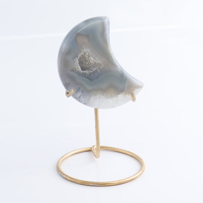Agate Moons with Stand Set of 5