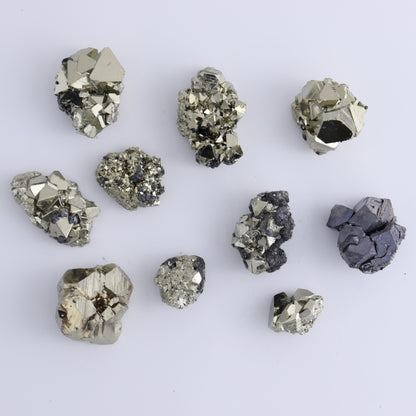 Octahedral Pyrite Clusters Set of 30 - Expert Wholesale and Supplier of Wholesale Crystals & Bulk Gemstones, ["Clusters","Octahedral Pyrite","Peru","Pyrite"]