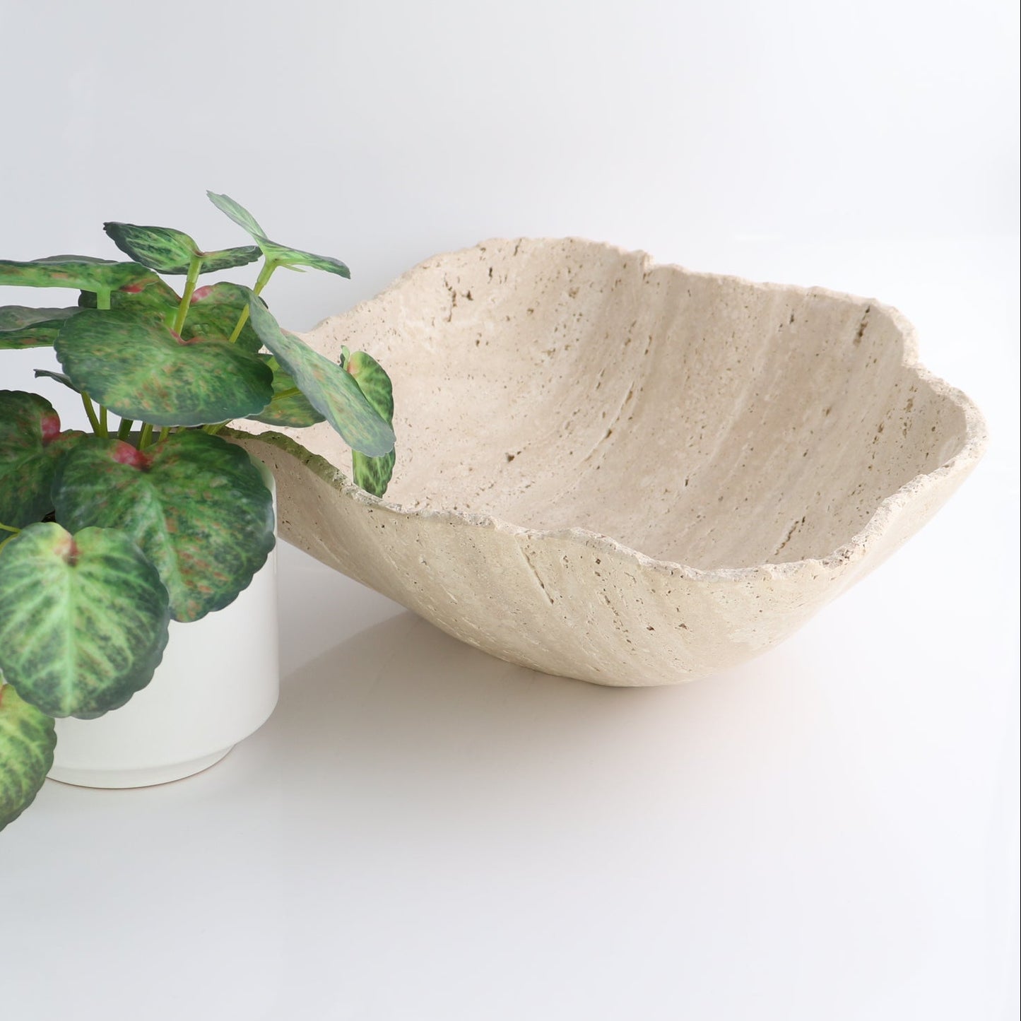 Mexican Travertine Bowl 14"