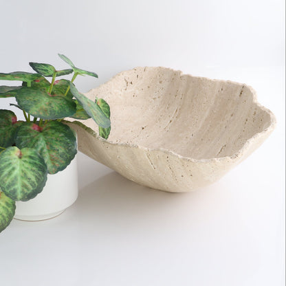 Mexican Travertine Bowl 14"