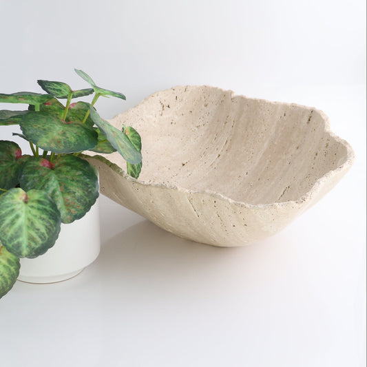 Mexican Travertine Bowl 14’’ - wholesale crystals