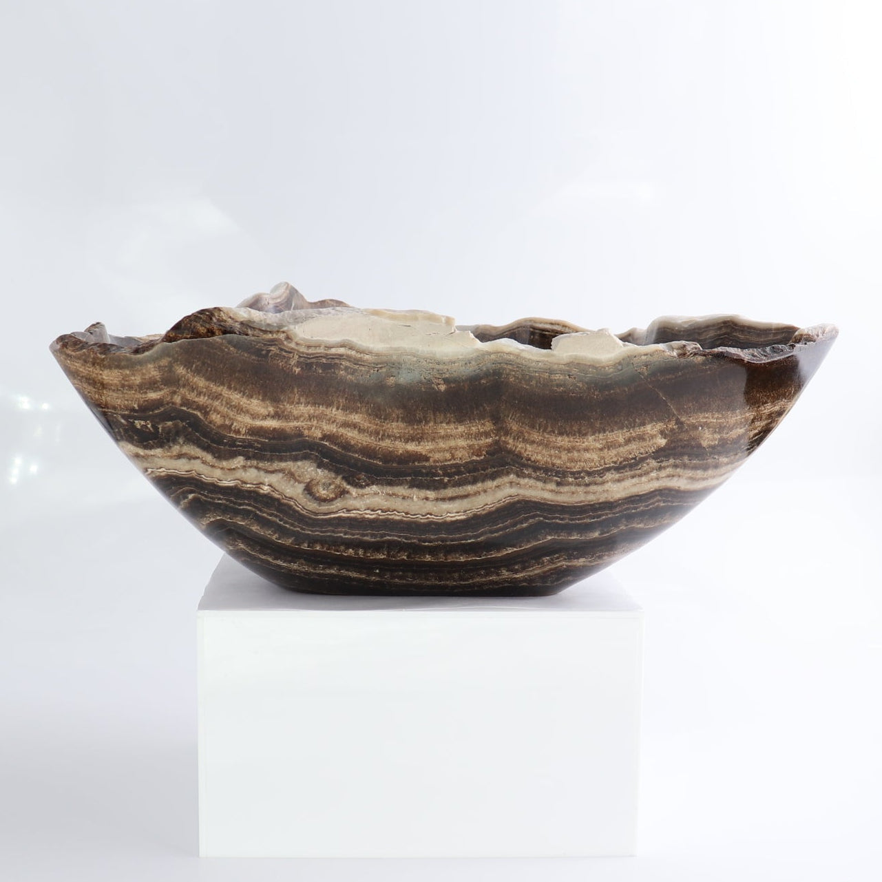 Mexican Onyx/Calcite Bowl 13"