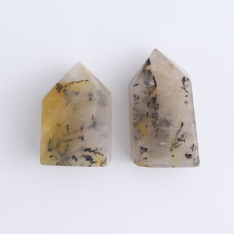 Dendritic Golden Healer Quartz Towers Set of 10