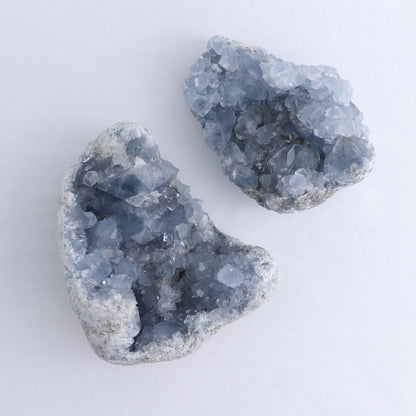Celestite Clusters Set of 2