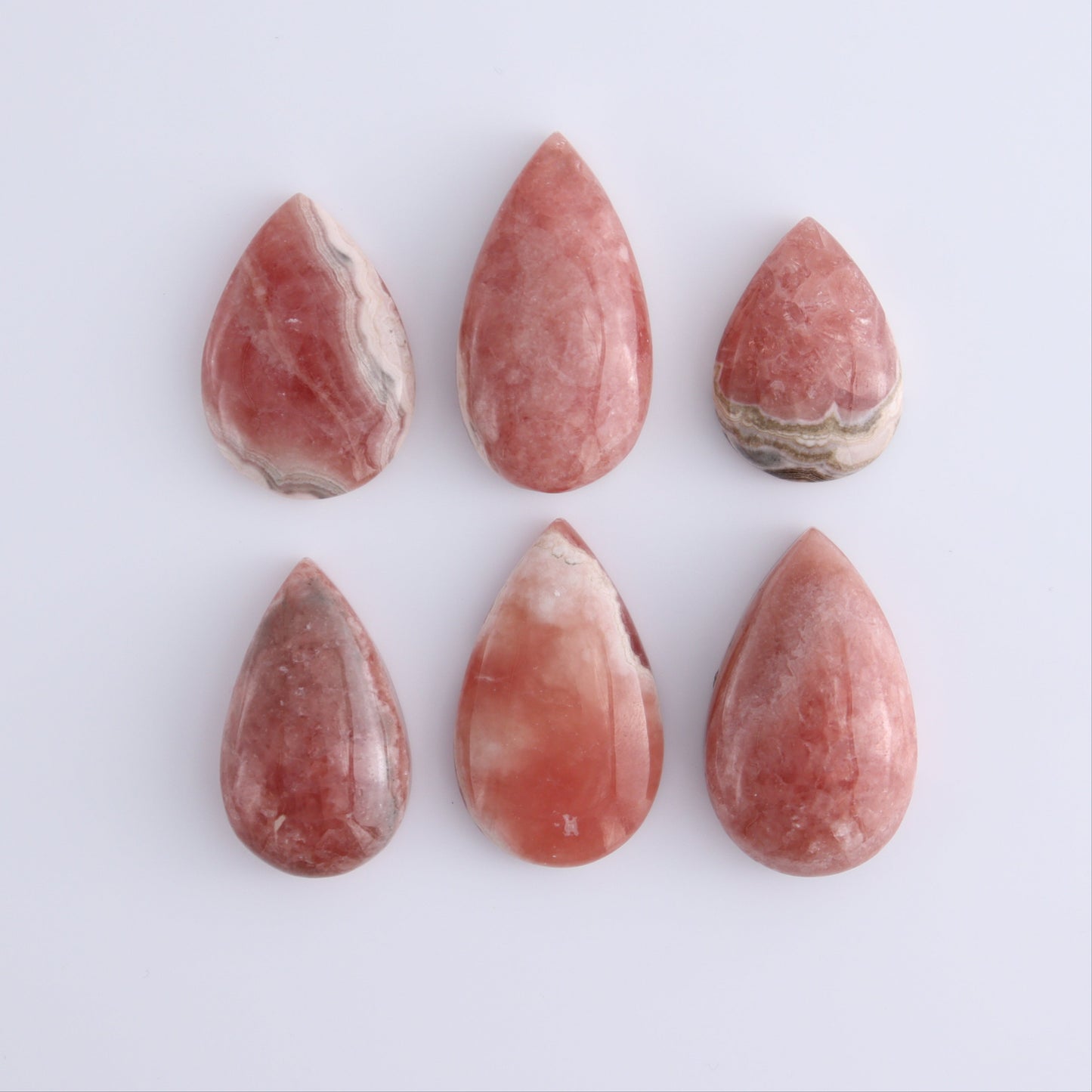 Rhodochrosite Cabs Set of 6 - Expert Wholesale and Supplier of Wholesale Crystals & Bulk Gemstones, ["Argentina","Cabs","Rhodochrosite"]