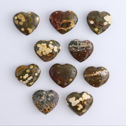 Ocean Jasper Hearts Set of 10