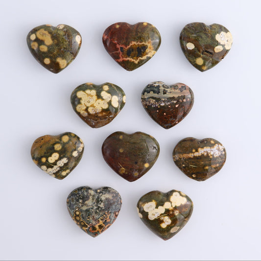 Ocean Jasper Hearts Set of 10