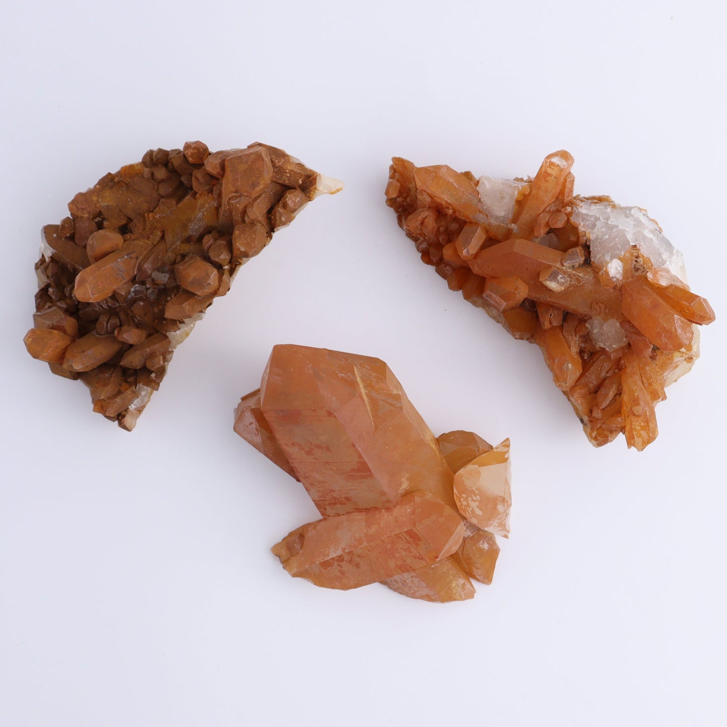 Tangerine Quartz Clusters Set of 12 - Expert Wholesale and Supplier of Wholesale Crystals & Bulk Gemstones, ["Clusters","Quartz","Tangerine Quartz"]