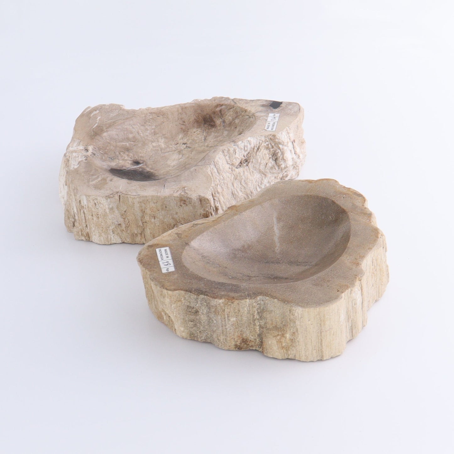 Petrified Wood Bowls Set of 2 - Expert Wholesale and Supplier of Wholesale Crystals & Bulk Gemstones, ["Bowls","Indonesia","Petrified Wood"]