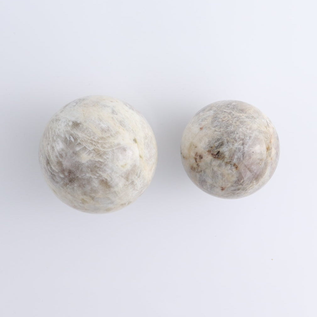 Sunstone-Moonstone Spheres Set of 3