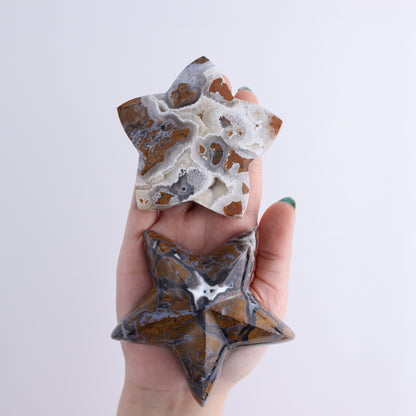 Brecciated Jasper Mixed Carvings Set of 6 - Expert Wholesale and Supplier of Wholesale Crystals & Bulk Gemstones, ["Brecciated Jasper","Hearts","Indonesia","Mermaid Tail","Mushrooms","stars"]