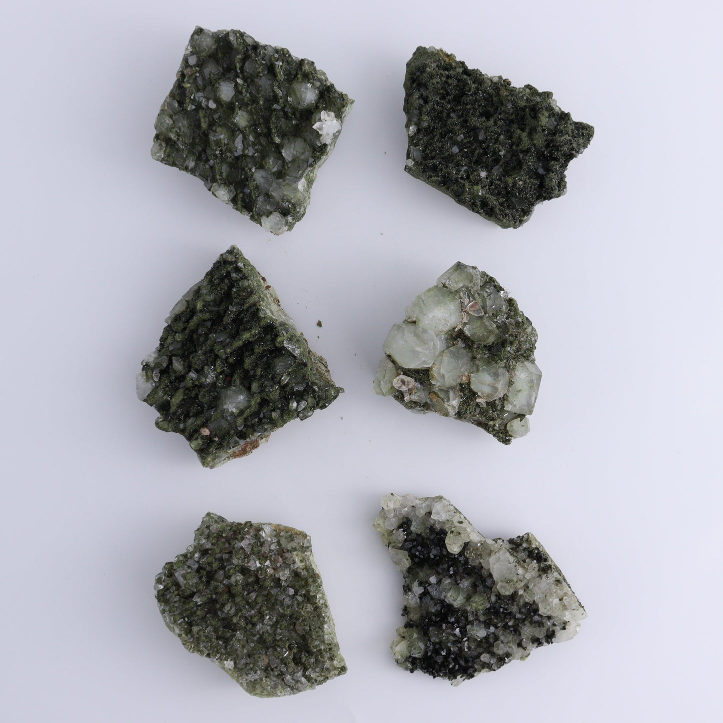 Epidote Flat Set of 6 - Expert Wholesale and Supplier of Wholesale Crystals & Bulk Gemstones, ["epidote","flat","Flats"]