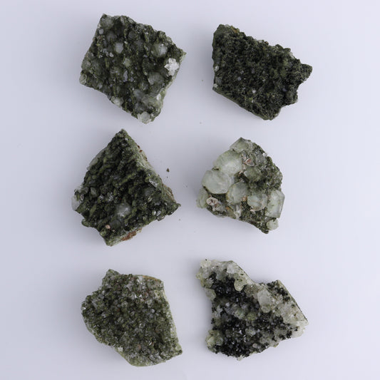 Epidote Flat Set of 6 - Expert Wholesale and Supplier of Wholesale Crystals & Bulk Gemstones, ["epidote","flat","Flats"]