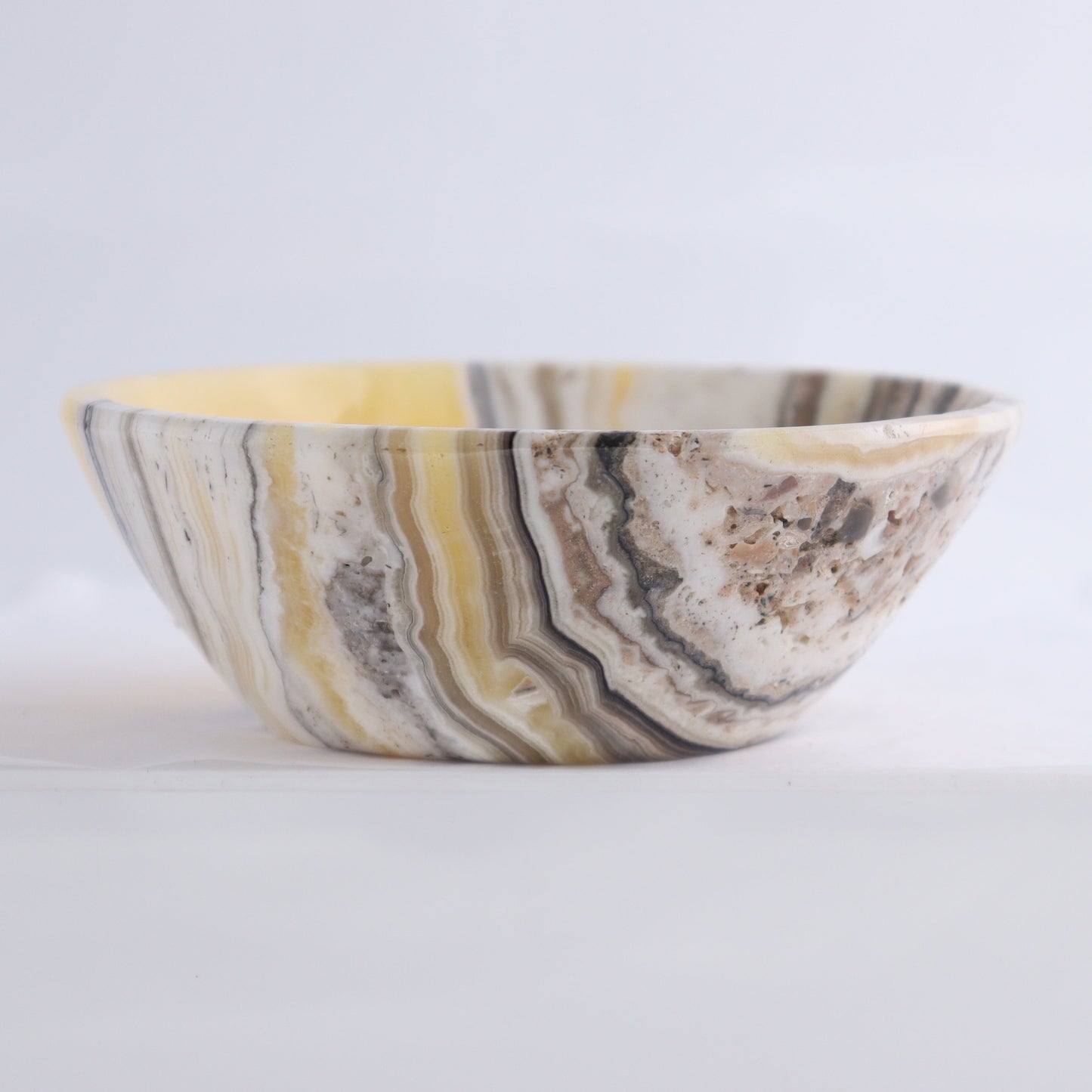 Zebra Onyx Bowls Set of 5 - Expert Wholesale and Supplier of Wholesale Crystals & Bulk Gemstones, ["Bowls","Decorative Dish","Mexico","onyx","Round Dish"]