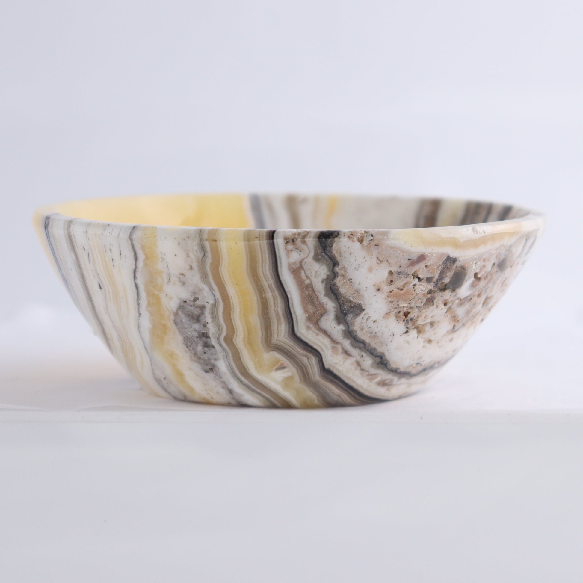 Zebra Onyx Bowls Set of 5 - Expert Wholesale and Supplier of Wholesale Crystals & Bulk Gemstones, ["Bowls","Decorative Dish","Mexico","onyx","Round Dish"]