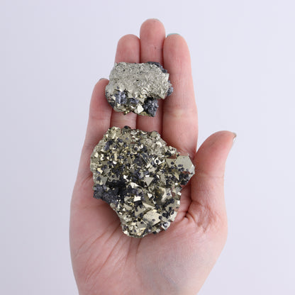 Octahedral Pyrite Clusters Set of 10 - Expert Wholesale and Supplier of Wholesale Crystals & Bulk Gemstones, ["Clusters","Octahedral Pyrite","Peru","Pyrite"]