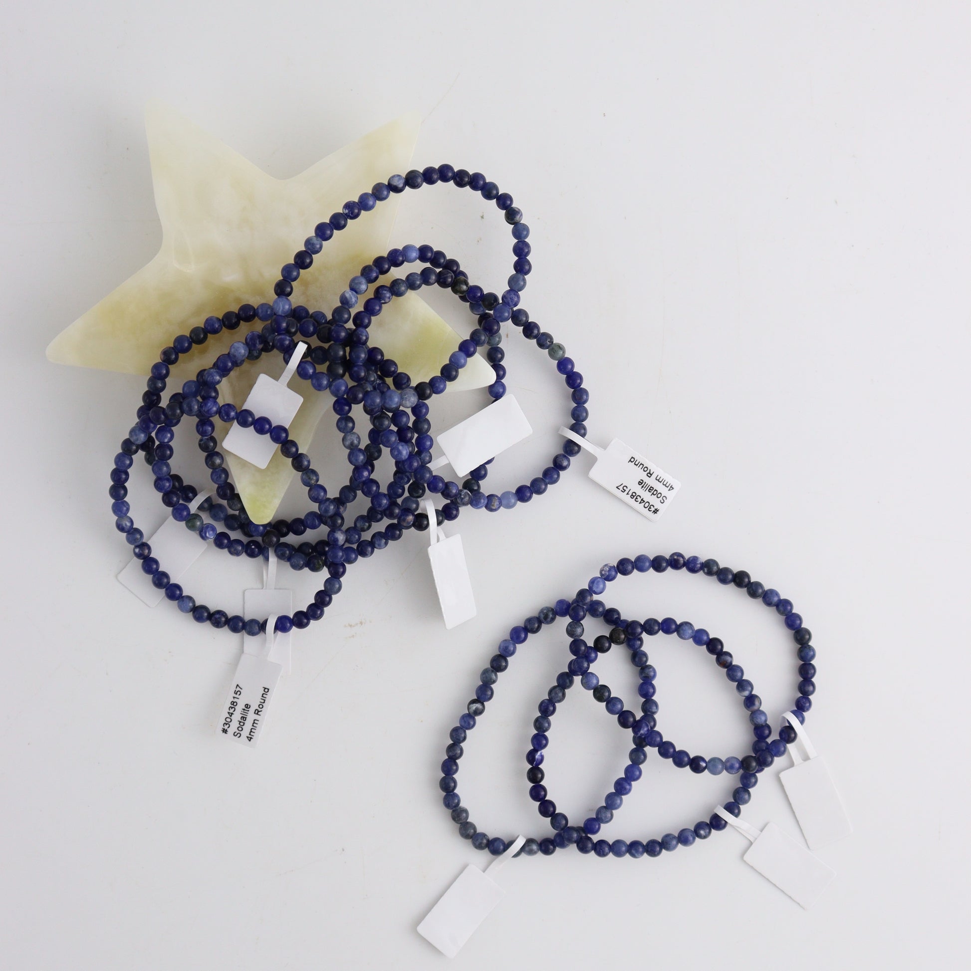 Sodalite Bracelet 4mm Set of 10 - Expert Wholesale and Supplier of Wholesale Crystals & Bulk Gemstones, ["bracelets","China","Jewelry","Sodalite"]