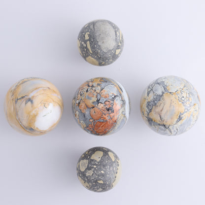 Maligano Jasper Spheres Set of 9 - Expert Wholesale and Supplier of Wholesale Crystals & Bulk Gemstones, ["Indonesia","Maligno Jasper","Spheres"]