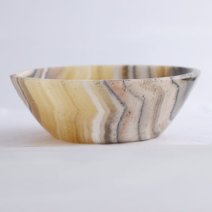 Zebra Onyx Bowls Set of 5 - Expert Wholesale and Supplier of Wholesale Crystals & Bulk Gemstones, ["Bowls","Decorative Dish","Mexico","onyx","Round Dish"]