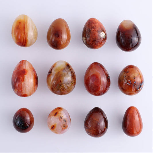 Carnelian Eggs Set of 12 - Expert Wholesale and Supplier of Wholesale Crystals & Bulk Gemstones, ["carnelian","Eggs","Madagascar"]
