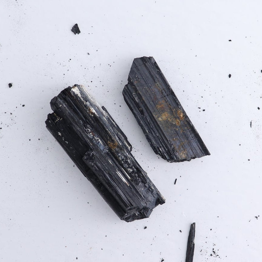 Black Tourmaline Log Set of 8