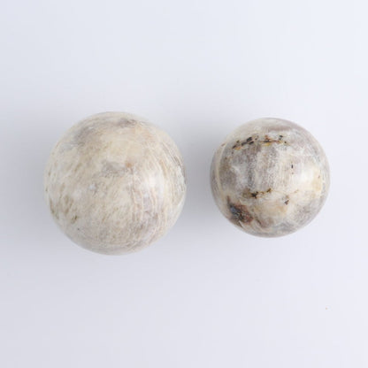 Sunstone-Moonstone Spheres Set of 3