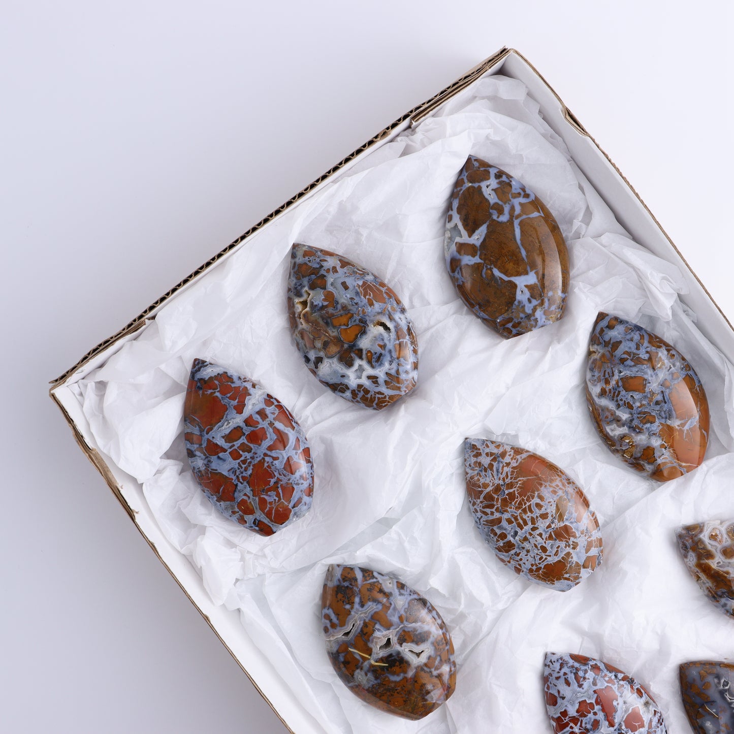 Brecciated Jasper Flames Set of 10 - Expert Wholesale and Supplier of Wholesale Crystals & Bulk Gemstones, ["Brecciated Jasper","flames","Indonesia"]