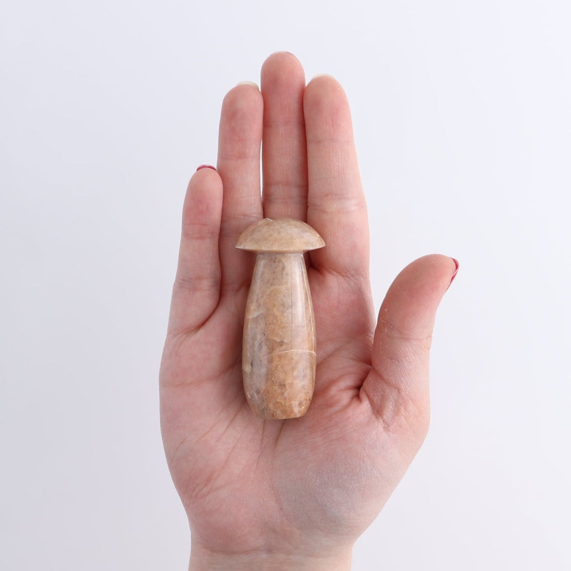 Peach Moonstone Mushrooms Set of 6