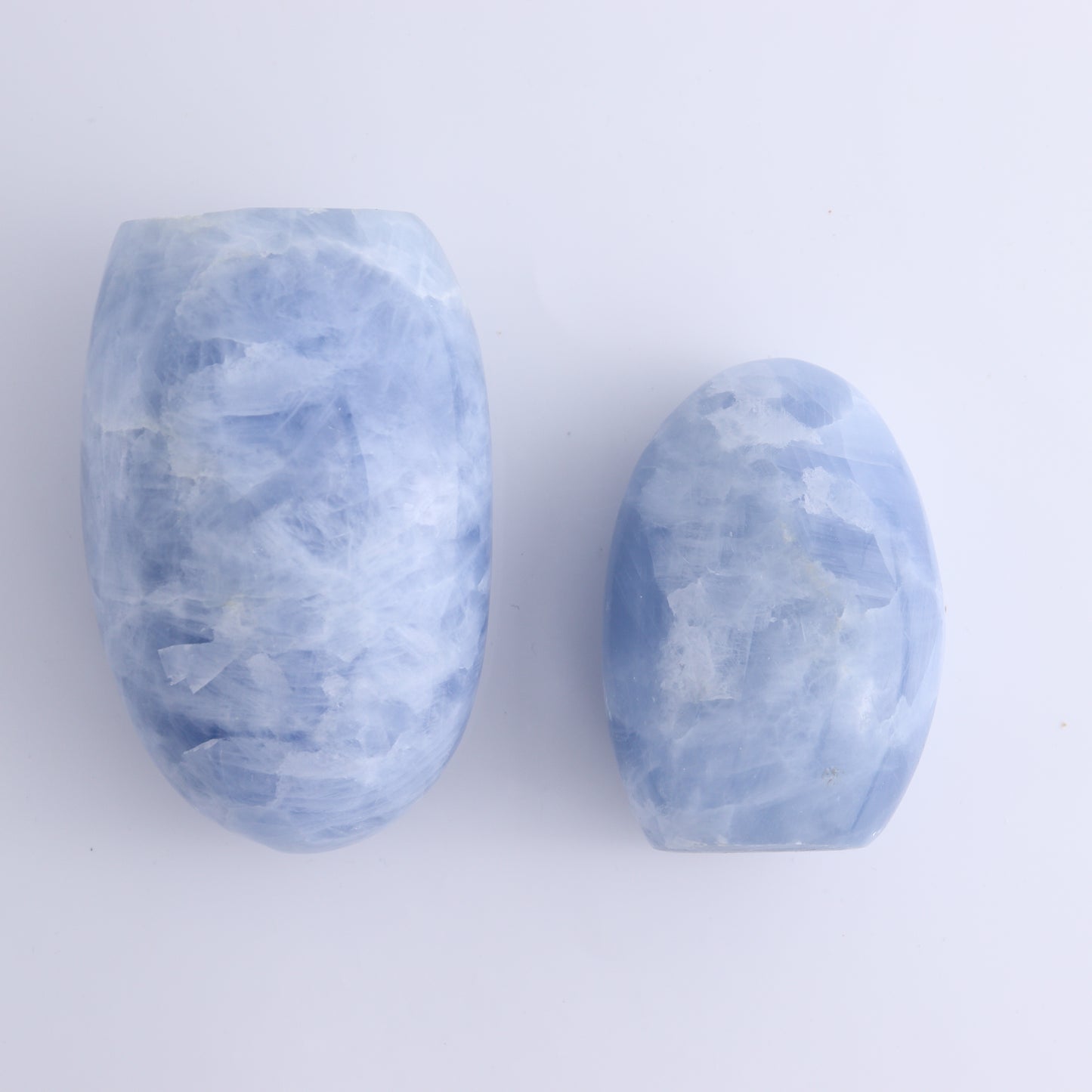 Blue Calcite Set of 4 - Expert Wholesale and Supplier of Wholesale Crystals & Bulk Gemstones, ["Blue Calcite","Calcite","Freeform","Madagascar"]