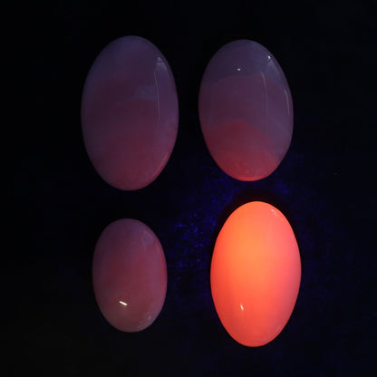 Pink Mangano Calcite Palm Stone Set of 6