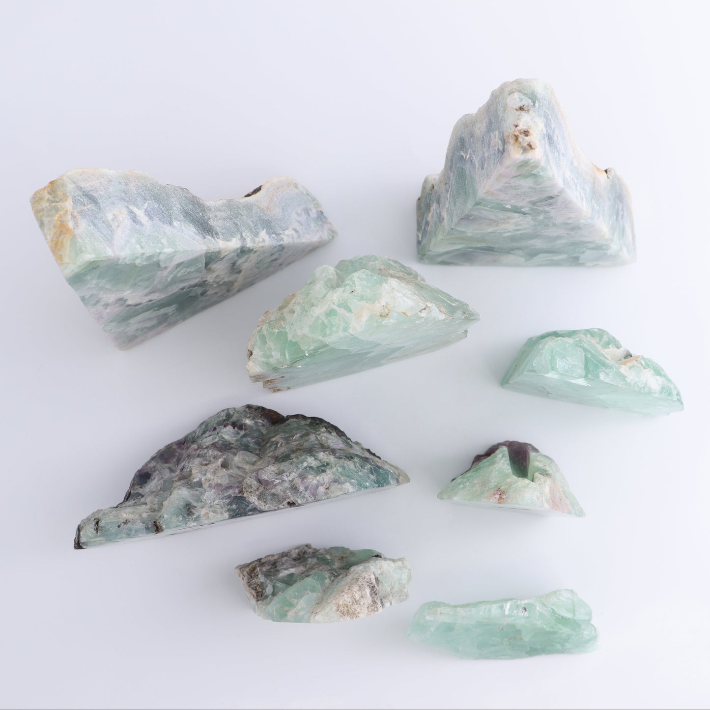 Fluorite Face Polished Set of 8 - Expert Wholesale and Supplier of Wholesale Crystals & Bulk Gemstones, ["Face Polished","Fluorite","Mexico"]