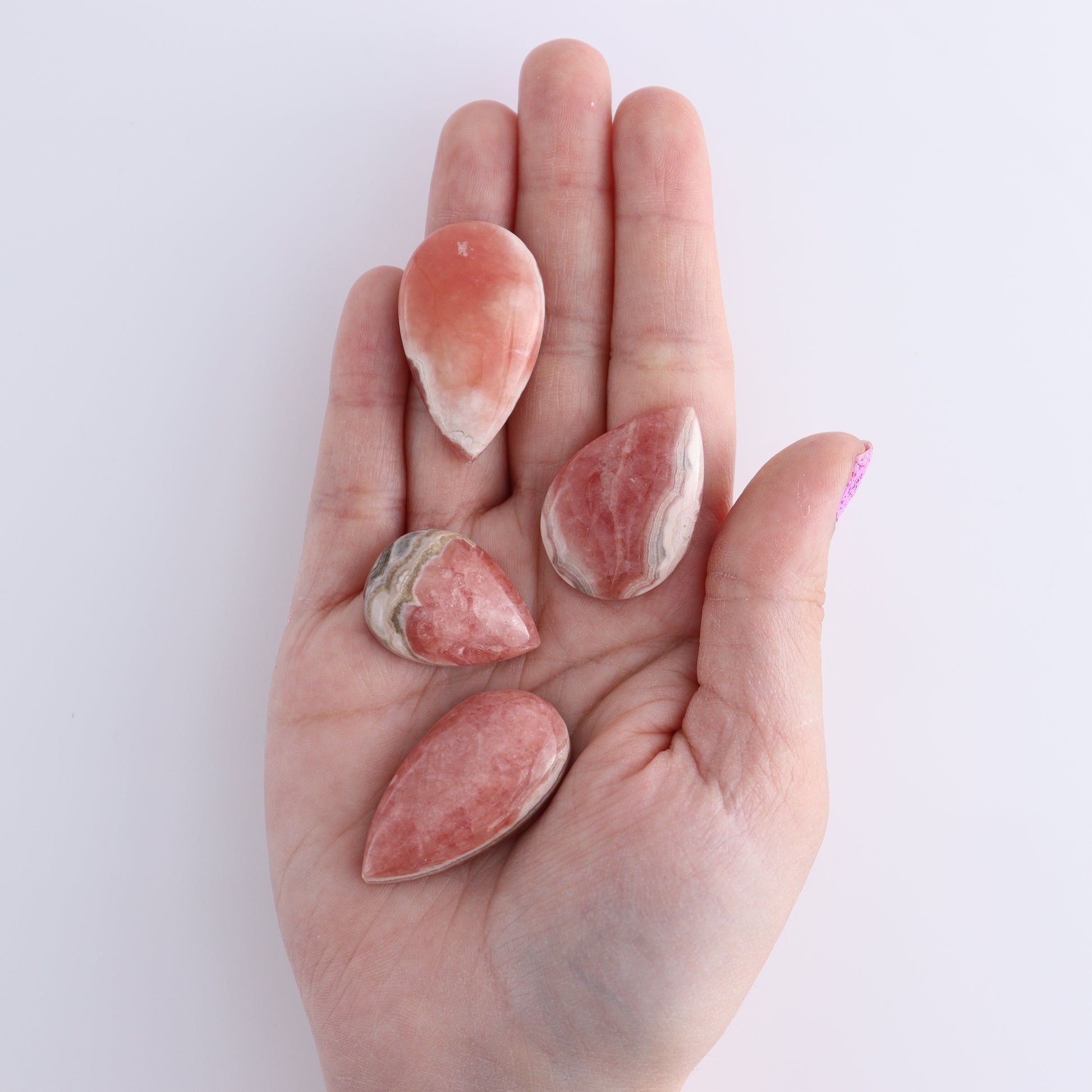 Rhodochrosite Cabs Set of 6 - Expert Wholesale and Supplier of Wholesale Crystals & Bulk Gemstones, ["Argentina","Cabs","Rhodochrosite"]