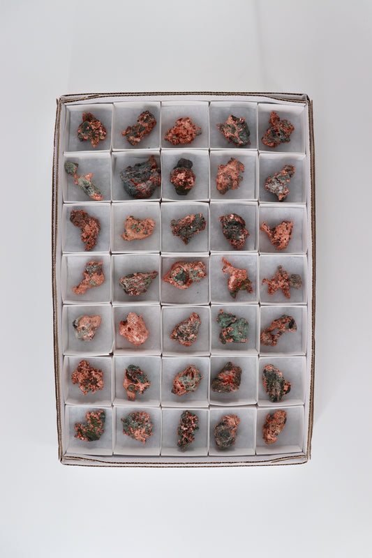 Flat Native Copper 35pc Flat from Michigan - Expert Supplier of Wholesale Crystals & Bulk Gemstones