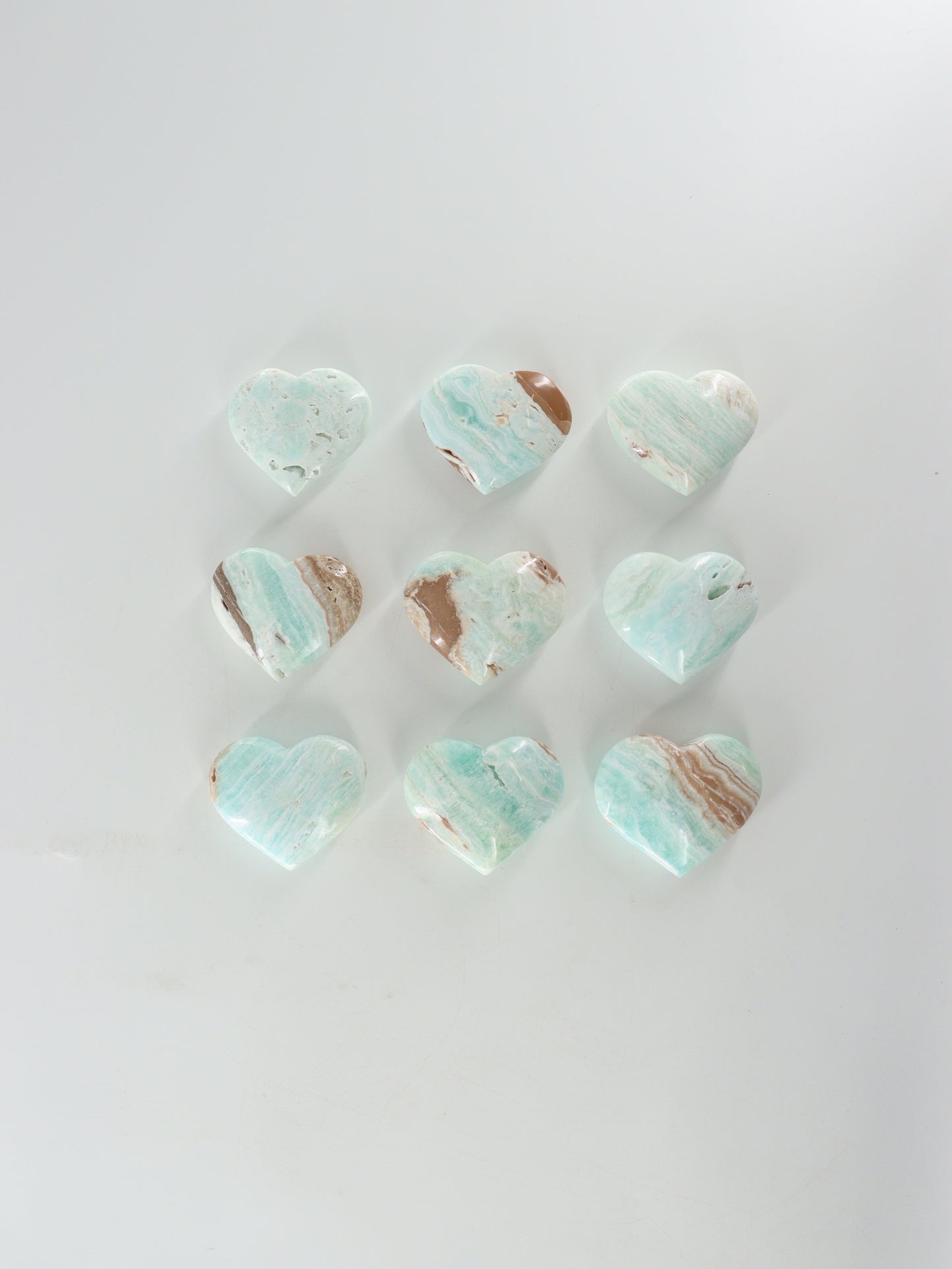 Caribbean Calcite Eggs Set of 9