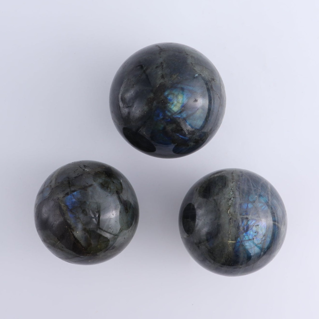Labradorite Spheres Set of 3