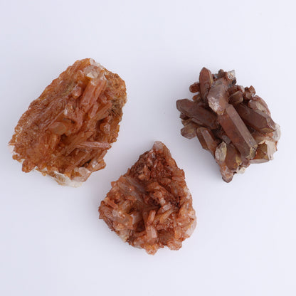 Tangerine Quartz Clusters Set of 12 - Expert Wholesale and Supplier of Wholesale Crystals & Bulk Gemstones, ["Clusters","Quartz","Tangerine Quartz"]