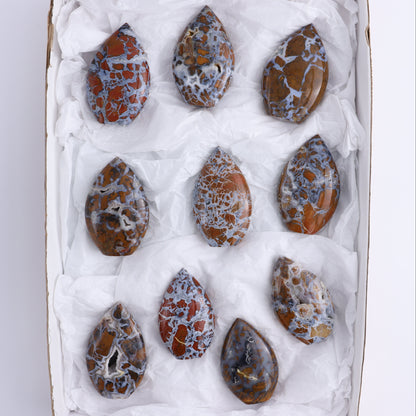 Brecciated Jasper Flames Set of 10 - Expert Wholesale and Supplier of Wholesale Crystals & Bulk Gemstones, ["Brecciated Jasper","flames","Indonesia"]