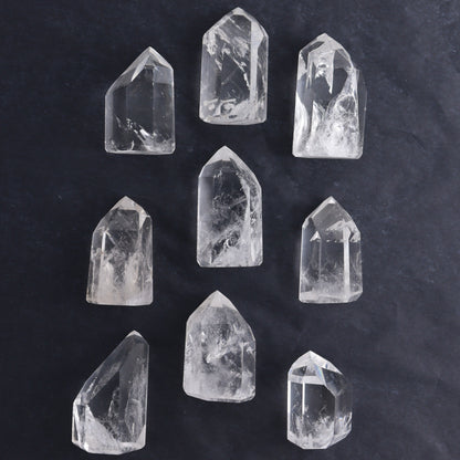 Clear Quartz Towers Set of 9 - Expert Wholesale and Supplier of Wholesale Crystals & Bulk Gemstones, ["Clear Quartz","Points","Quartz","Towers"]