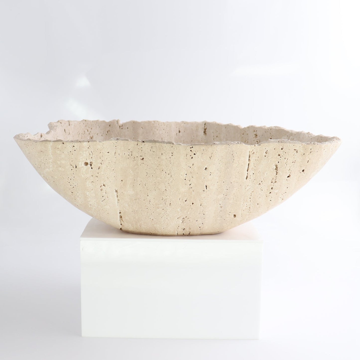 Mexican Travertine Bowl 14"