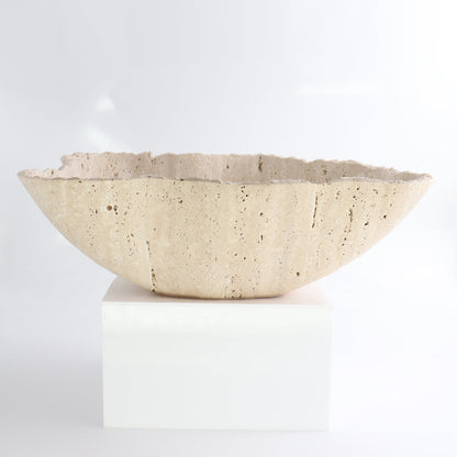 Mexican Travertine Bowl 14"