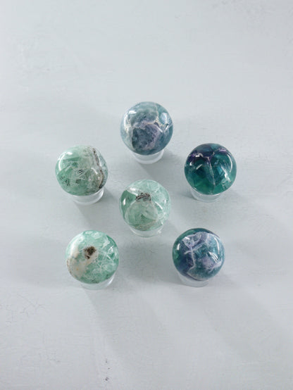 Fluorite Spheres Set of 6 - Expert Vendor of Wholesale Crystals