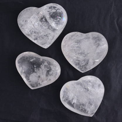 Imperfect Clear Quartz Hearts Set of 12 - Expert Wholesale and Supplier of Wholesale Crystals & Bulk Gemstones, ["Brazil","Clear Quartz","close_50","Hearts","Quartz"]