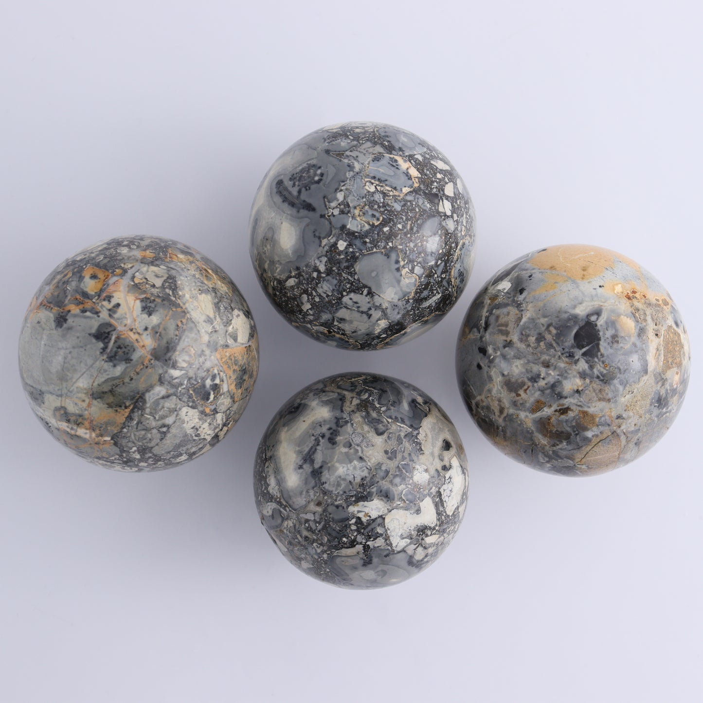 Maligano Jasper Spheres Set of 9 - Expert Wholesale and Supplier of Wholesale Crystals & Bulk Gemstones, ["Indonesia","Maligno Jasper","Spheres"]